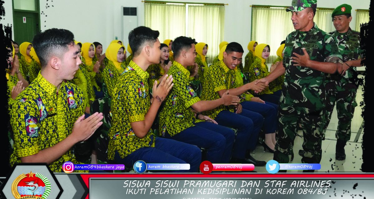 Siswa-siswi Pramugari dan Staf Airlines Ikuti Pelatihan Kedisiplinan di Korem 084/BJ