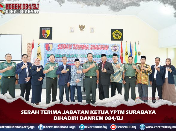 Serah Terima Jabatan Ketua YPTM Surabaya dihadiri Danrem 084/BJ