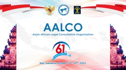 mengglorifikasi dan menyemarakkan kegiatan Asian-African Legal Consultative Organization (AALCO) Ke-61 Tahun 2023