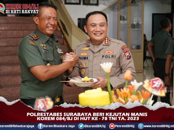 Kejutan Manis Di HUT Ke-78 TNI Untuk Korem 084/BJ