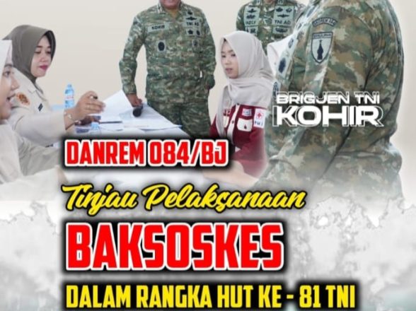 Bakti Sosial HUT ke-81 TNI, Danrem Bhaskara Jaya: Hadir untuk Sehatkan Masyarakat.