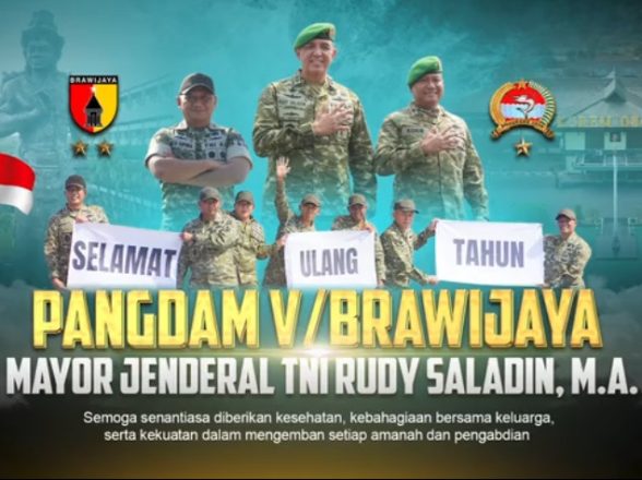 Selamat Ulang Tahun Pangdam V/Brawijaya Mayor Jenderal TNI Rudy Saladin, M.A.