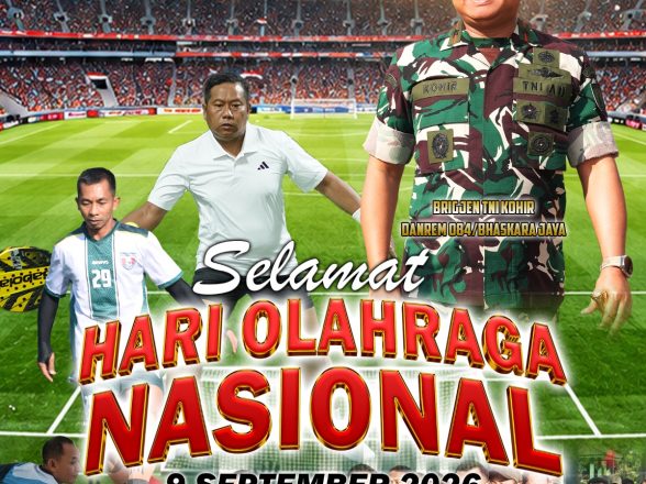 Komandan Korem 084/Bhaskara Jaya mengucapkan : SELAMAT HARI OLAHRAGA NASIONAL