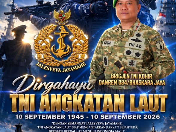 Komandan Korem 084/Bhaskara Jaya Beserta Keluarga Besar Korem 084/Bhaskara Jaya mengucapkan : . DIRGAHAYU TNI ANGKATAN LAUT
