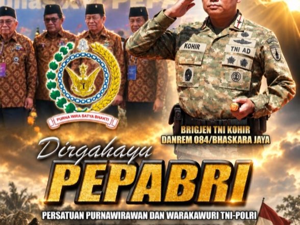 Komandan Korem 084/Bhaskara Jaya Beserta Keluarga Besar Korem 084/Bhaskara Jaya mengucapkan : DIRGAHAYU PEPABRI